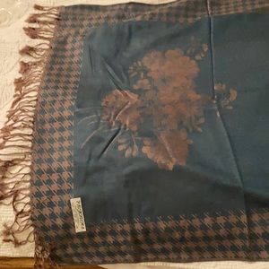 PASHMINA WRAP - Dark Green/ Gold